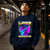 Last Warrior Cyber Girl T-Shirt – Vintage Y2K / Acid Graphic Streetwear Tee - Color: navy