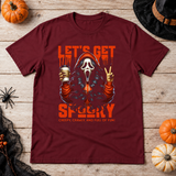 Let's Get Spooky T-Shirt – Classic Halloween Graphic Design Graphic Tee - Color: maroon