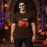Life Is The Darkness T-Shirt – Skull & Reaper Gothic Graphic Graphic Tee - Color: chocolate