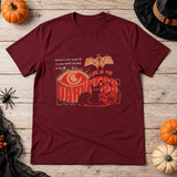 Life Is The Darkness T-Shirt – Skull & Reaper Gothic Graphic Graphic Tee - Color: maroon