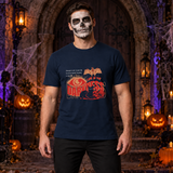 Life Is The Darkness T-Shirt – Skull & Reaper Gothic Graphic Graphic Tee - Color: navy