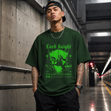 Lord Knight Gallant Elegance T-Shirt – Gothic Streetwear Poster Graphic Tee - Color: Forest Green