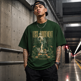 Lost Judgement Warrior T-Shirt – Dark Editorial / Gothic Streetwear Tee - Color: Forest Green