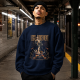 Lost Judgement Warrior T-Shirt – Dark Editorial / Gothic Streetwear Tee - Color: navy