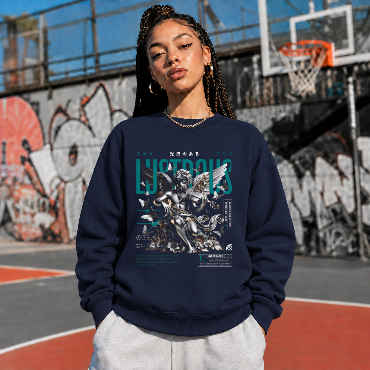 Lustrous Alloy Statue T-Shirt – Dark Art / Renaissance Aesthetic Graphic Tee - Color: navy
