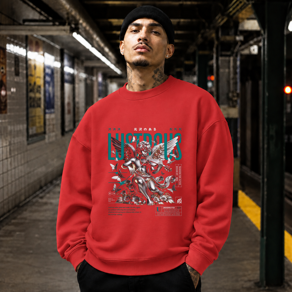 Lustrous Alloy Statue T-Shirt – Dark Art / Renaissance Aesthetic Graphic Tee - Color: red