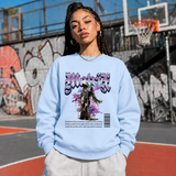 Matrix Statue Divine Symmetry T-Shirt – Vintage Y2K / Acid Graphic Streetwear Tee - Color: light blue
