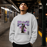 Matrix Statue Divine Symmetry T-Shirt – Vintage Y2K / Acid Graphic Streetwear Tee - Color: sport grey