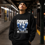 Mechanical Divinity Goddess Sweatshirt – Contemporary Gothic Graphic Design Sweatshirt - Color: black