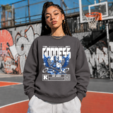 Mechanical Divinity Goddess Sweatshirt – Contemporary Gothic Graphic Design Sweatshirt - Color: charcoal