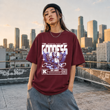 Mechanical Divinity Goddess T-Shirt – Contemporary Gothic Graphic Design Tee - Color: Maroon