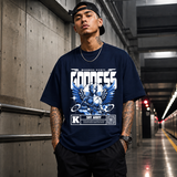 Mechanical Divinity Goddess T-Shirt – Contemporary Gothic Graphic Design Tee - Color: Navy
