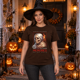 Memories T-Shirt – Classic Halloween Graphic Design Graphic Tee - Color: chocolate