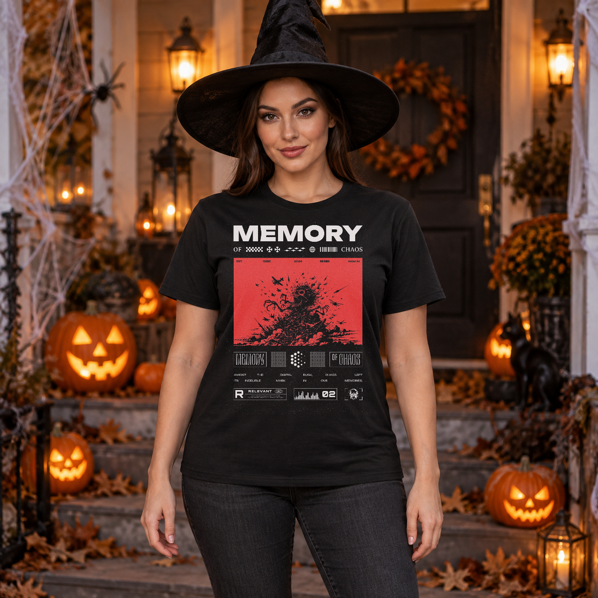 Memory of Chaos T-Shirt – Classic Halloween Graphic Design Graphic Tee - Color: black