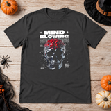 Mind Blowing T-Shirt – Dark Editorial Graphic Design Graphic Tee - Color: charcoal