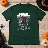 Mind Blowing T-Shirt – Dark Editorial Graphic Design Graphic Tee - Color: forest green