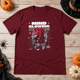 Mind Blowing T-Shirt – Dark Editorial Graphic Design Graphic Tee - Color: maroon