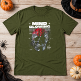 Mind Blowing T-Shirt – Dark Editorial Graphic Design Graphic Tee - Color: military green