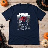 Mind Blowing T-Shirt – Dark Editorial Graphic Design Graphic Tee - Color: navy