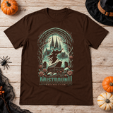 Mistbound Resurrection T-Shirt – Dark Editorial Graphic Design Graphic Tee - Color: chocolate