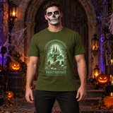 Mistbound Resurrection T-Shirt – Dark Editorial Graphic Design Graphic Tee - Color: military green