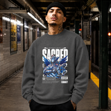 Monument Mecha Sacred Angel T-Shirt – Contemporary Gothic Graphic Design Tee - Color: dark heather