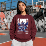 Monument Mecha Sacred Angel T-Shirt – Contemporary Gothic Graphic Design Tee - Color: maroon