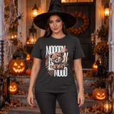 Mooody Mood T-Shirt – Dark Editorial Graphic Design Graphic Tee - Color: charcoal