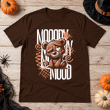 Mooody Mood T-Shirt – Dark Editorial Graphic Design Graphic Tee - Color: chocolate
