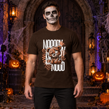 Mooody Mood T-Shirt – Dark Editorial Graphic Design Graphic Tee - Color: chocolate