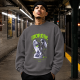 Morose Desires Statue T-Shirt – Religious Imagery Collage Graphic Tee - Color: charcoal