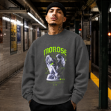 Morose Desires Statue T-Shirt – Religious Imagery Collage Graphic Tee - Color: dark heather