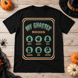 My Ghastly Moods - Humor Ghost T-Shirt – Skull & Reaper Gothic Graphic Graphic Tee - Color: black