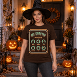 My Ghastly Moods - Humor Ghost T-Shirt – Skull & Reaper Gothic Graphic Graphic Tee - Color: chocolate