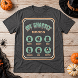 My Ghastly Moods - Humor Ghost T-Shirt – Skull & Reaper Gothic Graphic Graphic Tee - Color: dark heather