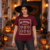 My Ghastly Moods - Humor Ghost T-Shirt – Skull & Reaper Gothic Graphic Graphic Tee - Color: maroon