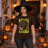 Nature Revenge T-Shirt – Dark Editorial Graphic Design Graphic Tee - Color: chocolate