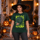 Nature Revenge T-Shirt – Dark Editorial Graphic Design Graphic Tee - Color: forest green