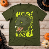 Nature Revenge T-Shirt – Dark Editorial Graphic Design Graphic Tee - Color: military green