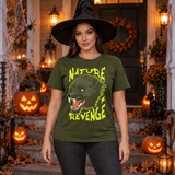 Nature Revenge T-Shirt – Dark Editorial Graphic Design Graphic Tee - Color: military green