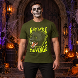 Nature Revenge T-Shirt – Dark Editorial Graphic Design Graphic Tee - Color: military green