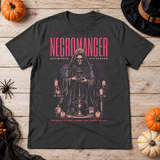 Necromancer T-Shirt – Skull & Reaper Gothic Graphic Graphic Tee - Color: charcoal
