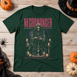 Necromancer T-Shirt – Skull & Reaper Gothic Graphic Graphic Tee - Color: forest green