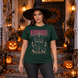 Necromancer T-Shirt – Skull & Reaper Gothic Graphic Graphic Tee - Color: forest green