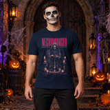 Necromancer T-Shirt – Skull & Reaper Gothic Graphic Graphic Tee - Color: navy