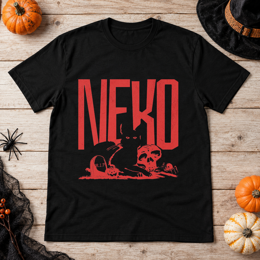 Neko T-Shirt – Animal Streetwear Graphic Graphic Tee - Color: black