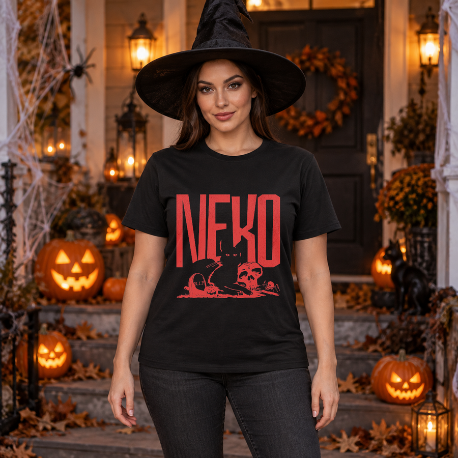 Neko T-Shirt – Animal Streetwear Graphic Graphic Tee - Color: black