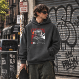 New Cultural Descent Warrior Hoodie – Gothic Streetwear Poster Graphic Hoodie - Color: dark heather