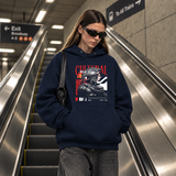 New Cultural Descent Warrior Hoodie – Gothic Streetwear Poster Graphic Hoodie - Color: navy