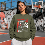 New Cultural Descent Warrior T-Shirt – Gothic Streetwear Poster Graphic Tee - Color: military green